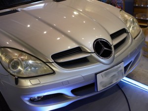 Mercedes SLK250 R171のフォグランプHID化とヘッドライトバルブ交換