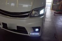 ハイエース外品ヘッドライトのポジションランプ車検対応