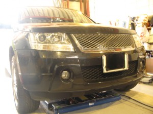 エスクードのHIDフォグランプとLEDポジション球施工