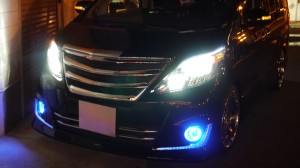 後期型アルファードの接触防止イルミとリアゲートイルミ施工