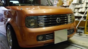 CUBEキューブのHIDフォグランプ施工