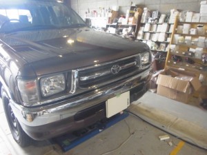 ハイラックスサーフのエアコンパネルとスピードメータのLED化