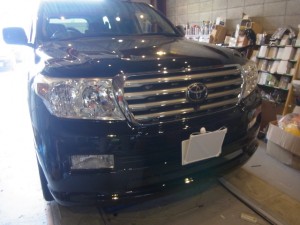 ランドクルーザー２００のエアコンパネル等のLED打ち替え作業とヘッドライトユニット交換