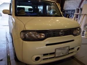 キューブキュービックの汎用フォグランプの取り付け