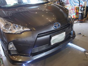 アクアのミラーウィンカー交換と4灯LED爆光LED