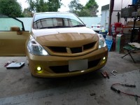 TIDAのフォグランプLEDユニットの取付