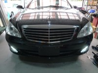 W221 ベンツSクラスのフルLED化作業