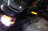 ディアスワゴンのウィンカーミラー加工とドア内の装飾LED
