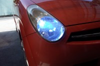 スバルR2のヘッドライトHID化施工