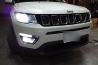 JEEPのCOMPASSでご来店！今回はヘッドライトHID化とフォグランプ＆デイライトをLEDに