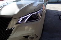 210クラウンアスリートのヘッドライト加工（ダブルアイライン＆シーケンシャルウィンカー）