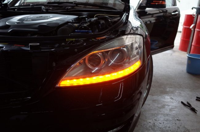 W221前期 後期ルックヘッドライト NV付/無 流れるウインカー シーケンシャル 人気セール，本物保証 ベンツ W221前期 後期ルックヘッドライト NV付