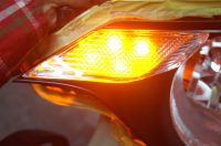 エスティマのヘッドライト加工（ウィンカーLED）