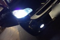 SmartのヘッドライトHID化とフォグランプLED化