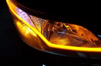 エクシーガのヘッドライトシリコンチューブアイライン加工