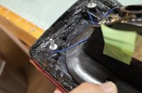 レヴォーグの加工テール修理作業