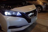 リーフにLEDヘッドライトインストール