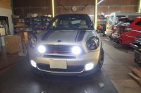 R60 ミニクロスオーバーの後付フォグランプ他LEDアイテム取り付け