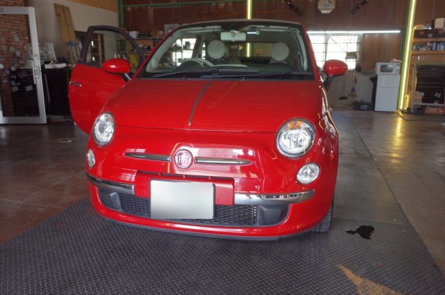 FIAT５００でご来店いただきました。 すべての電球をLEDにしました。