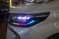 ３０系後期アルファード3眼ヘッドライトの加工