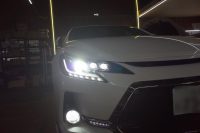 マークXの社外ヘッドライトを加工