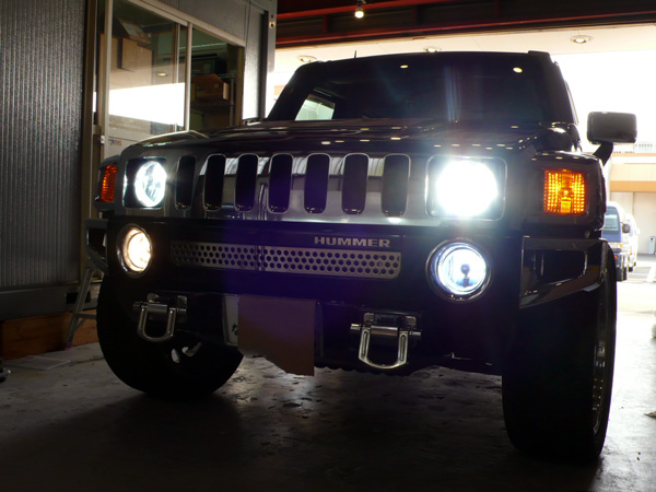 ハマーHUMMER フォグのLED化