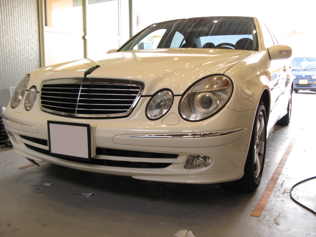 Mercedes W211　フォグHID化とポジLED化