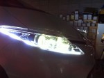  いきなり完成写真ですみません。ヘッドライト殻割後にリング2個と1cm間隔のテープLEDを内側に貼り付けました。 