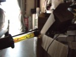 完成写真です。これでHIDに変更することによって対向車線がまぶしくなるのを防止します。 