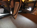 14系クラウンマジェスタのHIDヘッドライトとLED取付 カーテシーにもプレートタイプのLEDを埋め込みました。