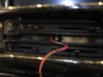 200系ハイゼットのエアコンパネルLED取付施工 テープLEDの先にT5コネクターを半田付けして電源を確保します。