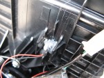 ハリアーのサイドマーカー交換作業(持込) ホットボンドは再加熱することで剥離できるため、室内部品のLED固定に重宝します。