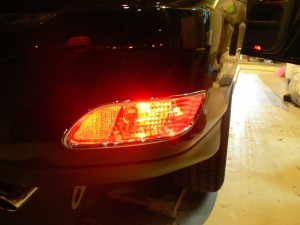 ハリアーのエンブレムLED加工とリフレクターLED取付 AFTER
