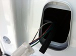 アルファード後期型のウェルカムLEDとリアリフレクターLED取付(持ち込み) 茶色:スモール、青:ブレーキ、白/黒:アース