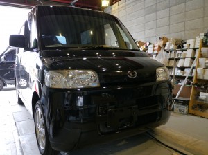 タントのバンパー移植・イカリング施工・スマートプッシュシステム施工