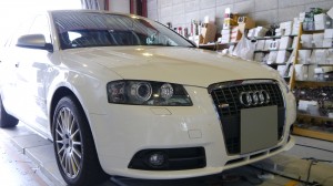 AUDI A3 のHIDフォグとポジションLEDとデイライト施工