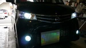 ルークスのフォグHID交換と各LED施工