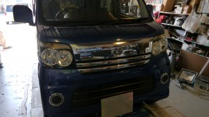 アトレーワゴンのヘッドライトHID取付施工