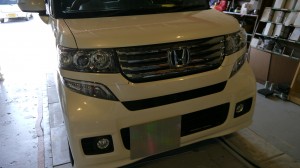 N BOXカスタムのHIDフォグ交換とヘッドバルブ・ポジション・ルーム球交換