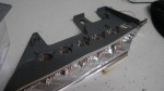  ポジションのLEDはドライバーで減光しています。今回はこの隙間に3チップのオレンジ色LEDを各2個ずつ入れてウィンカー化しました。こうすることで新しい車両規定でも車高が落とせるようになるそうです。この時代、改造するにしても車検対応が必須ですね。 