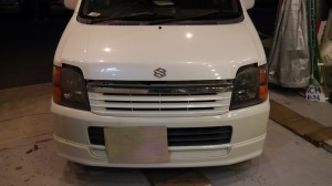 MC21のワゴンRのヘッドライトHID取付