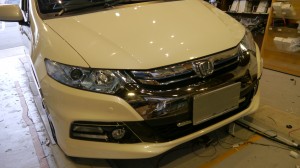 インサイトのHIDフォグランプ取付