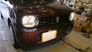 新型ラパンのHIDヘッドライト施工