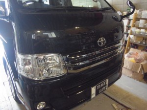 ハイエースのエアコンパネルLED打ち替え