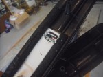 ヴァンガードのスカッフプレートLED打ち替え 打ち替えが終わったらホットボンドで防水処理します。