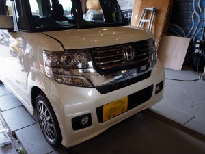 NBOXのフォグランプHID化とﾎﾟｼﾞｼｮﾝ・ライセンスのLED化