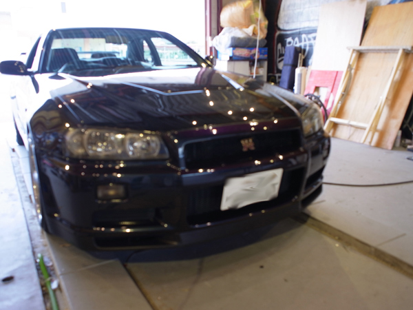 GTR(R34)のヘッドライトアクリル加工 GTR(R34)のヘッドライトアクリル加工