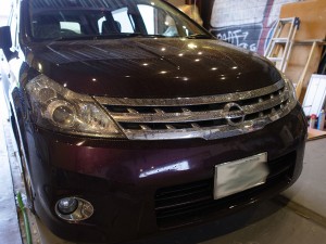 プレサージュのフォグランプHID施工