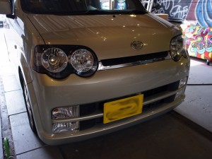ムーヴのフォグランプHID施工