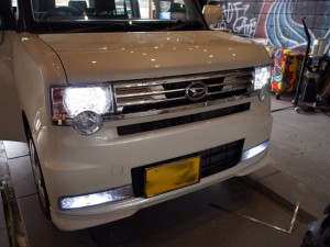 ムーヴコンテのヘッドライトバルブ交換と室内灯LED交換